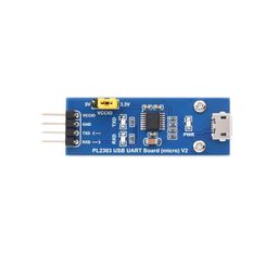 Waveshare PL2303 USB UART Board V2 PL2303 USB To UART (TTL) Communication Module V2, Micro-USB Connector Compatible with 1.8V/2.5V/3.3V/5V Logic Level Supports Windows XP/7/8/10/11 - RS5923Waveshare PL2303 USB UART Board V2 PL2303 USB To UART (TTL) Communication Module V2, Micro-USB Connector Compatible with 1.8V/2.5V/3.3V/5V Logic Level Supports Windows XP/7/8/10/11 - RS5923-2