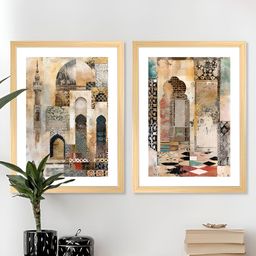 Art Street Brown & White 2 Piece Wood Birds and Animals Wall Paintings-image-99