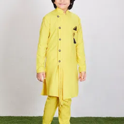 FELIZ THE DESIGNER STUDIO Boys Regular Pure Cotton Kurta with Churidar-15