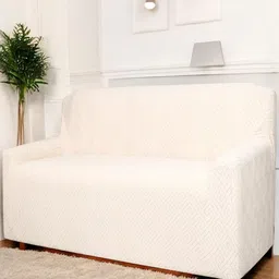 HOUSE OF QUIRK Single Seater Universal Jacquard Crocodile Soft Touching Fabric Sofa Cover-33