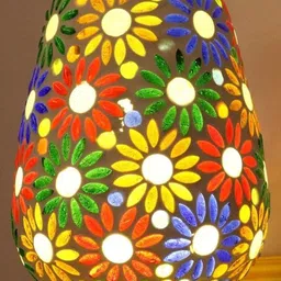 Somil Premium Designer Glass Wall / Night Lamp Elegant & Stylish Dcor Accent for Modern Interiors, color- Multicolour Size- 18.5 X 28 X 26 CM-image-98