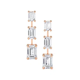 LUNA Women Rose Gold Lab Grown Diamond Studded Earrings I 14 Kt-picture-39