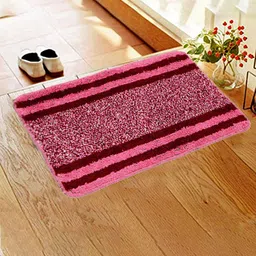 Kuber Industries Pink Rectangular Design Soft Cotton Door Mats image 2