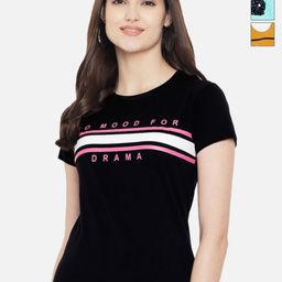 Dreambe Women Pack Of 3 Typography Printed Round Neck Cotton T-shirts-picture-45