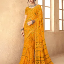 LeeliPeeri Designer Bandhani Poly Chiffon Designer Bandhani Saree-picture-47