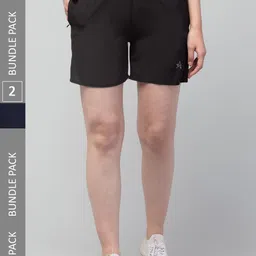 Apraa & Parma Women Pack of 2 e-Dry Technology Sports Shorts-image-91