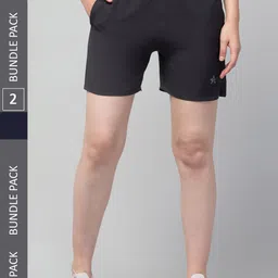Apraa & Parma Women Pack of 2 e-Dry Technology  Sports Shorts-image-92