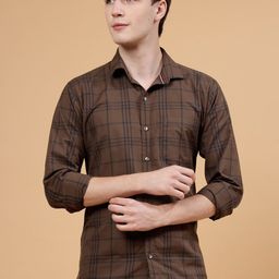 JADEBERRY Standard Gingham Checked Cotton Casual Shirt-image-69