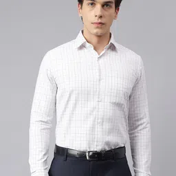 Richlook Standard Grid Tattersall Checked Formal Shirt-image-45