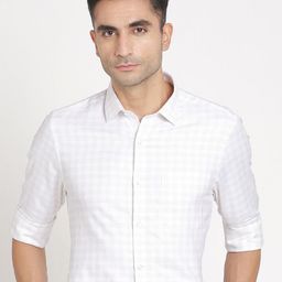 Turtle Grid Tattersall Checked Standard Slim Fit Cotton Opaque Formal Shirt-image-68