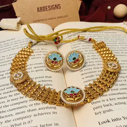 ABDESIGNS Gold-Plated Beaded Antique Jewellery Set-16