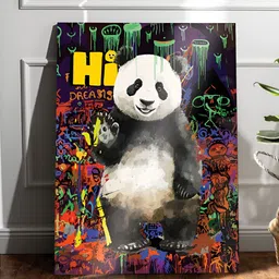 Art Street Black & White 1 Piece Canvas Abstract Wall Paintings-47