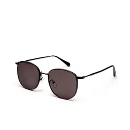 YourSpex Unisex Black Lens & Black Oval Sunglasses with UV Protected Lens-54