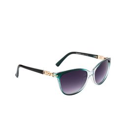 DressBerry Women Blue Lens & Green Oval Sunglasses with UV Protected Lens DB-P8561-C5-12