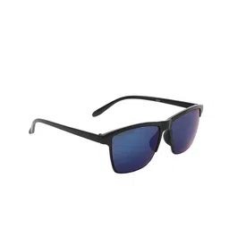 GARTH Unisex Blue Lens & Black Wayfarer Sunglasses with UV Protected Lens-11