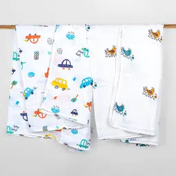 Moms Home Infants Set Of 2 Organic Cotton Soft Baby Muslin Swaddle-38