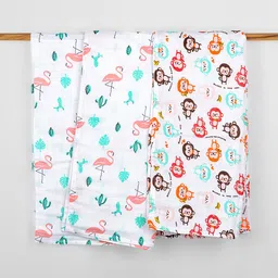 Moms Home Infants Set Of 2 Organic Cotton Soft Baby Muslin Swaddle-image-79