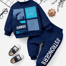 INDIA FASHION FAB Unisex Kids Printed Sweatshirt with Joggers Set-image-65