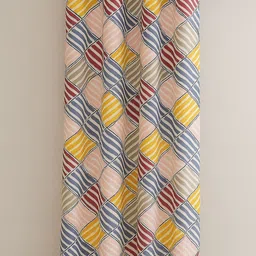 ANA Yellow & Red Geometric Room Darkening Door Curtain-9