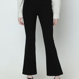Vero Moda Women Flared High-Rise Slash Knee Stretchable Jeans-picture-43