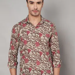 KALINI Men Classic Floral Opaque Printed Casual Shirt-image-82