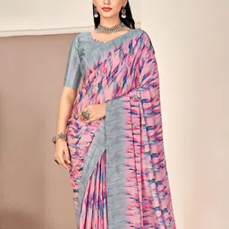 KALINI Poly Crepe Saree image 3