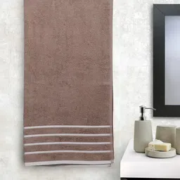 MARK HOME Brown Cotton 500 GSM Zero Twist Anti Microbial Treated Bath Towel-image-36