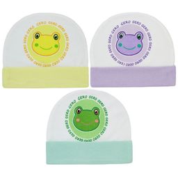 BAESD Kids Set Of 3 Printed Cotton Beanie-picture-1