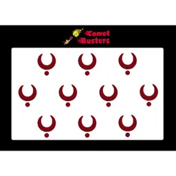 Comet Busters 10 Pcs Reusable Crescent-Shaped Designer Bindis - Maroon-3