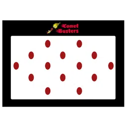 Comet Busters 14 Pcs Reusable Designer Oval Bindis - Red-55
