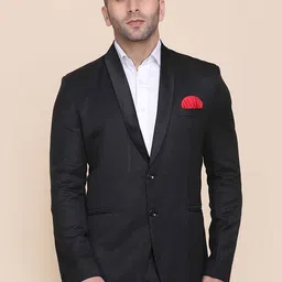 TAHVO Men Slim-Fit Single-Breasted Blazer-image-68
