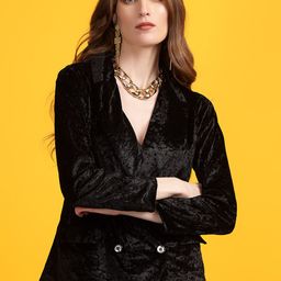 Golden Kite Self Design Shawl Collar Double-Breasted Blazer-picture-16