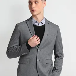 Arrow Men Slim-Fit Notched Lapel Long Sleeves Single Breasted Blazer-picture-15