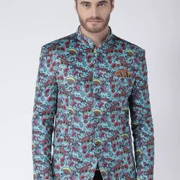 hangup Men Multi-coloured Printed Blazer-1