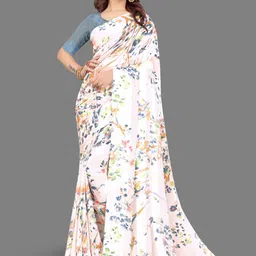 Sanwariya Silk Floral Printed Satin Saree-37