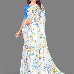 Sanwariya Silk Floral Printed Satin Saree-36