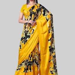 Sanwariya Silk Floral Printed Satin Saree-26