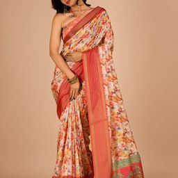 Sanwariya Silk Floral Printed Beads and Stones Maheshwari Saree-image-77