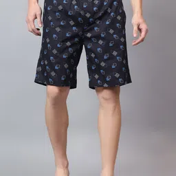 Cantabil Men Printed Cotton Lounge Shorts-image-64