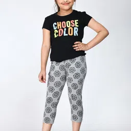 IndiWeaves Girls Pack Of 4 Printed Cotton Capris-image-16
