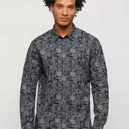 BEAT LONDON by PEPE JEANS Slim Fit Floral Printed Pure Cotton Casual Shirt-image-84