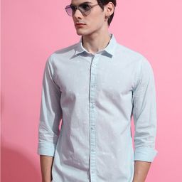 HIGHLANDER Slim Fit Horizontal Stripes Opaque Printed Casual Cotton Shirt-image-39
