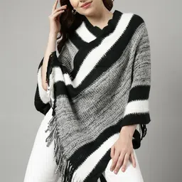 SHOWOFF Geometric Longline Poncho-image-19