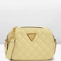 GUESS Women Textured Structured Sling Bag with Quilted Detail-14
