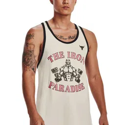 UNDER ARMOUR Project Rock IPBC Typographic Printed Relaxed Fit Tank T-Shirt-image-67