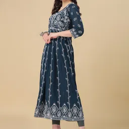 Shree Ramkrishna Fab Women Floral Embroidered Georgette Anarkali Kurta-53
