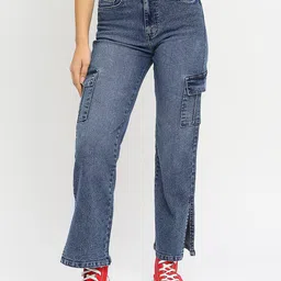 HJ HASASI Women Boyfriend Fit High-Rise Heavy Fade Acid Wash Stretchable Jeans-picture-31