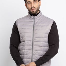 Status Quo Men Grey Padded Jacket-image-36