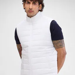 SPYKAR Men Sleeveless Regular Fit Padded Jacket-image-32