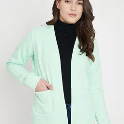 BRINNS Women Solid Open Front Jacket-25